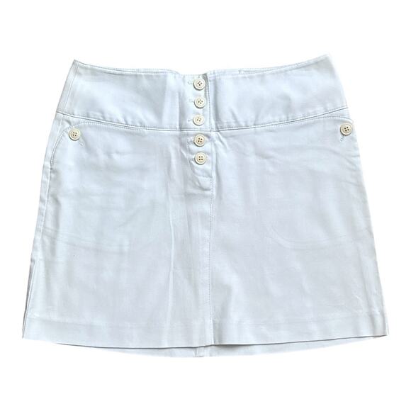 THE LIMITED Womens Size 0 Light Blue Lace Up Back Button Front Mini Skirt NWT - Picture 1 of 5